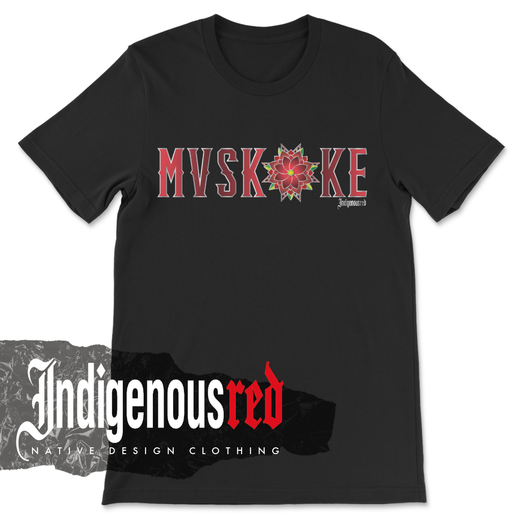 Mvskoke (Muscogee) Flower Adult T-Shirt 25