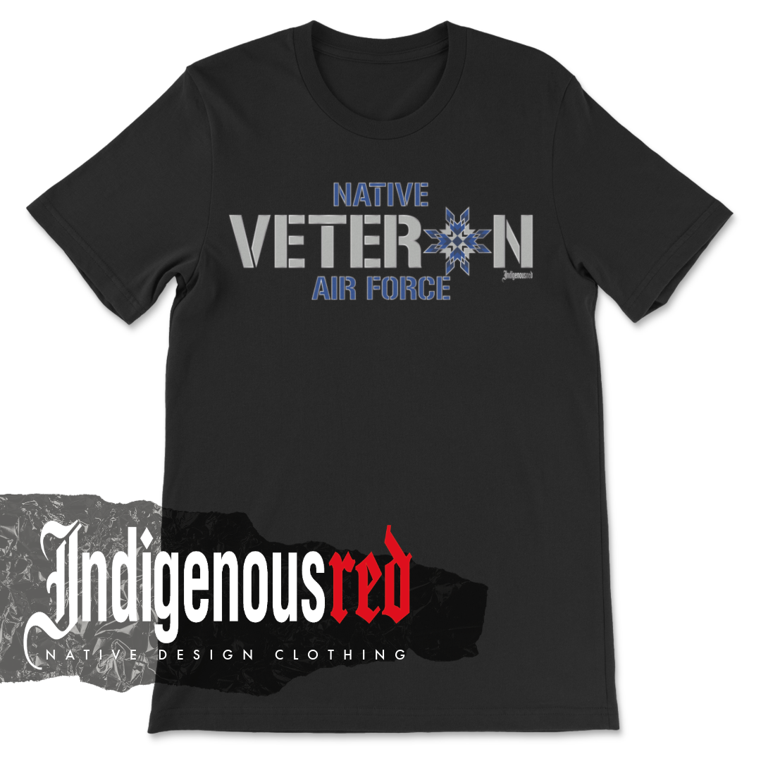 Native Veteran Air Force Star T-Shirt Adult T-Shirt