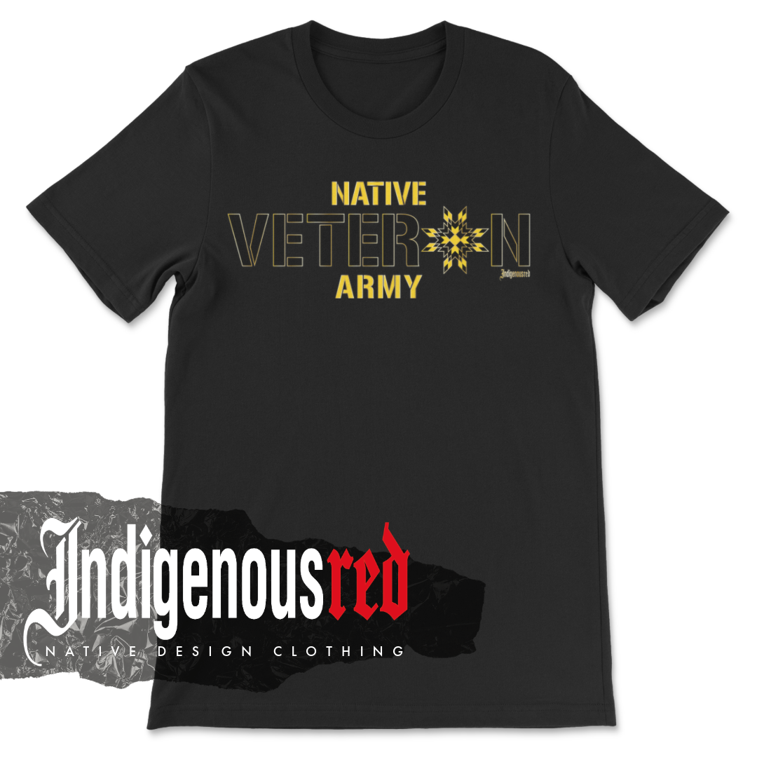 Native Veteran Army Star T-Shirt Adult T-Shirt