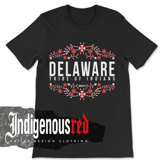 Delaware Tribe of Indians Floral Adult T-Shirt