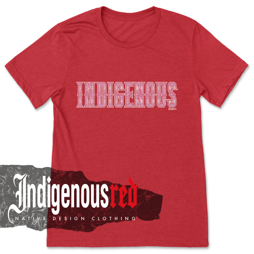 Indigenous Valentine Pattern Adult T-Shirt