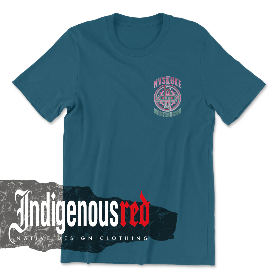 Mvskoke Clan Teal Adult T-Shirt