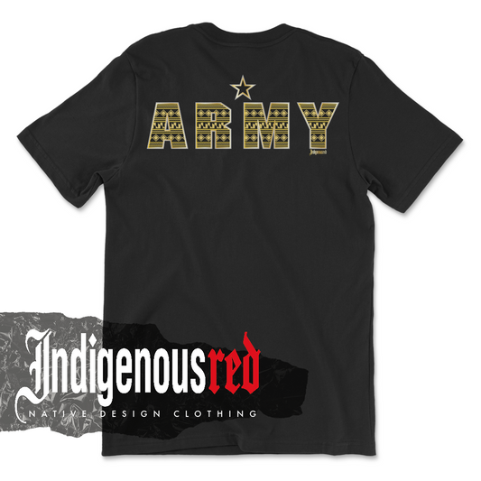 Native Veteran Army Adult T-Shirt