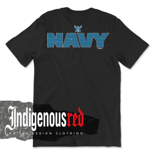 Native Veteran Navy Adult T-Shirt