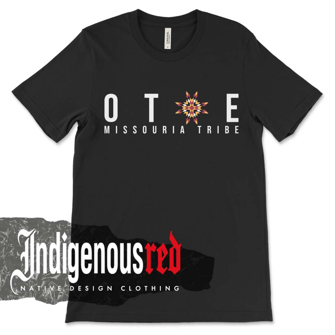 Otoe Pattern Otoe Missouria Tribe Star Adult T-Shirt – IndigenousRed