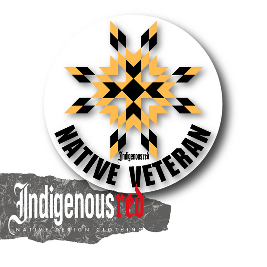 Native Veteran Army Sticker