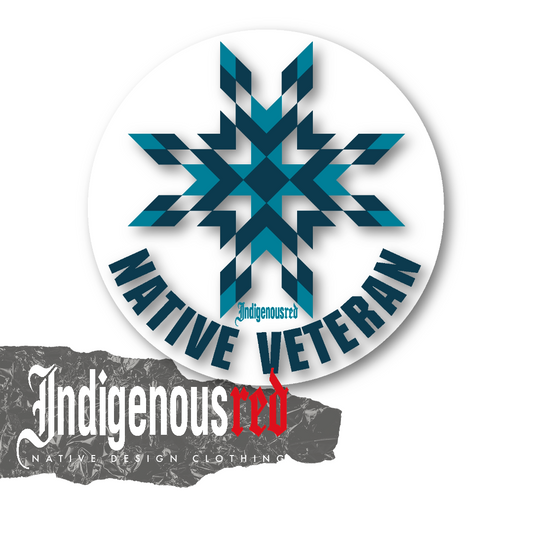 Native Veteran Navy Sticker