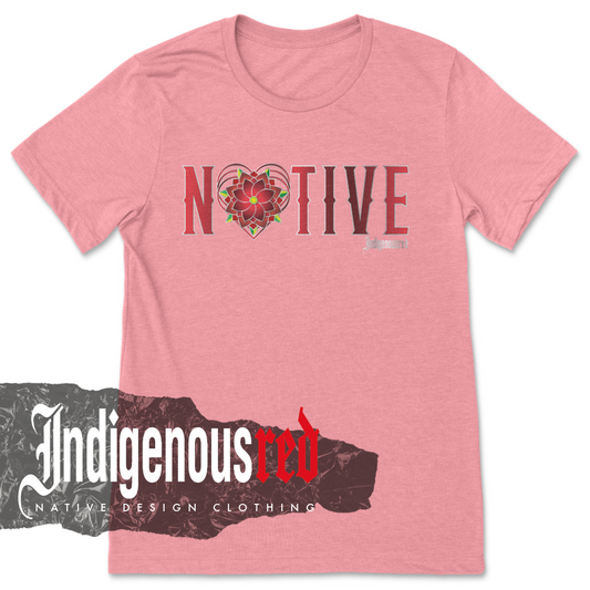 Native Heart Pink Adult T-Shirt