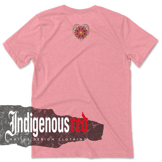 Native Heart Pink Adult T-Shirt